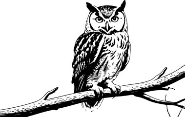 owl on branch