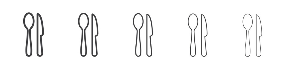 Cutlery icon outline ilustration vector symbol