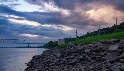 Storm clouds and sunsets over Illinois