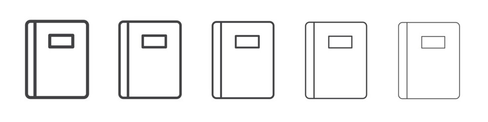 Diary icon outline ilustration vector symbol