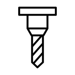 Drill Bit Outline Icon