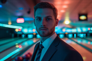 Confident businessman in office suit, showcasing professional demeanor and leadership, Generative AI