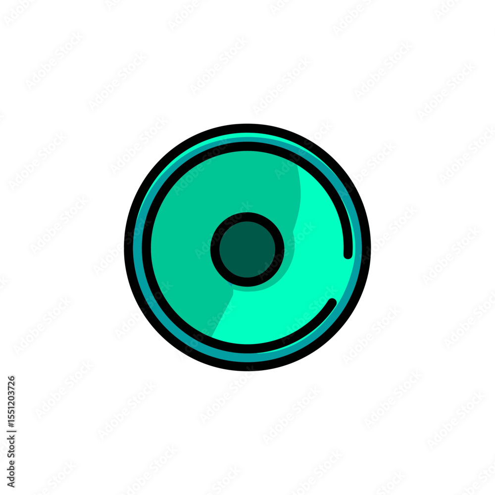 Poster circle design represents abstract object centered on white background simplicity style detail
