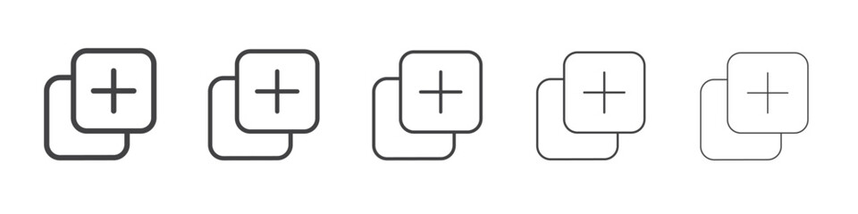 Obraz premium Duplicate icon outline ilustration vector symbol