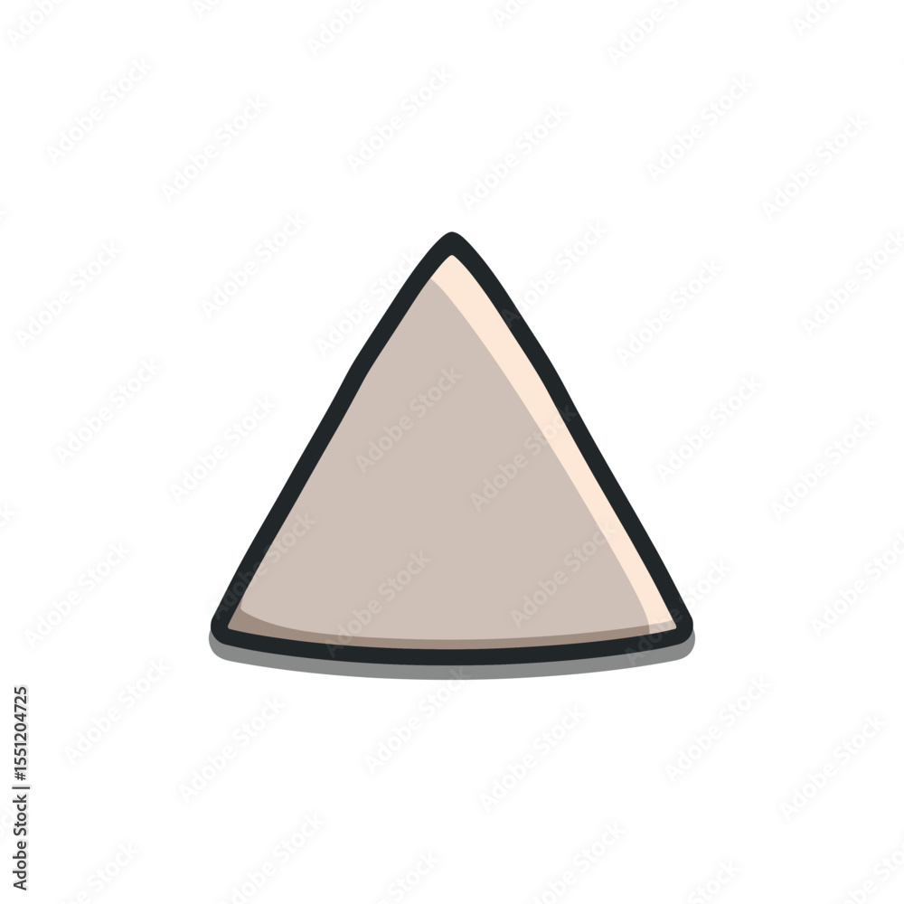 Poster triangle form displays simple geometric outline over white backdrop element vector