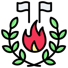 Obraz premium Purpose Flame Icon