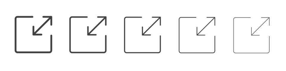 Expand icon outline ilustration vector symbol