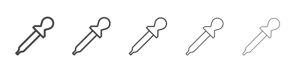 Eye droper icon outline ilustration vector symbol
