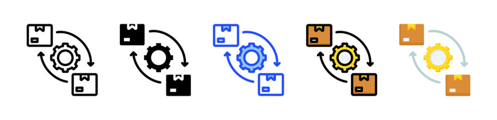 Fototapeta premium Replacement Icon Collection With Multiple Styles