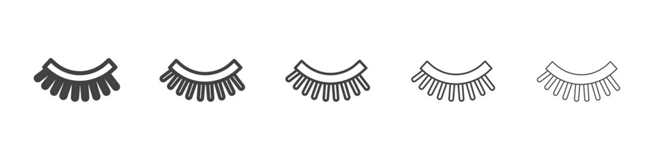 False eyelashes icon outline ilustration vector symbol