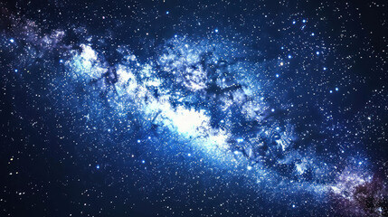 Fototapeta premium Majestic Spiral Galaxy with Bright Stars and Cosmic Dust in Deep Space Background