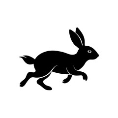 running arctic hare silhouette vector illustration.svg