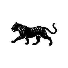 running bengal tiger silhouette vector illustration.svg