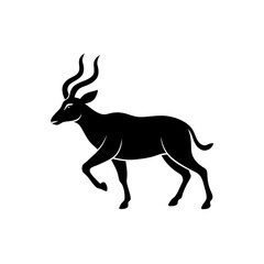 running bongo antelope silhouette vector 