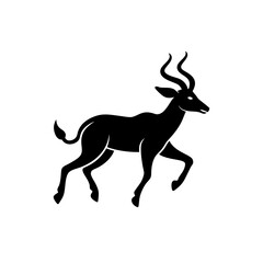 running bongo antelope silhouette vector 