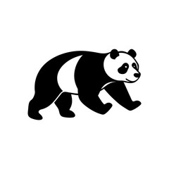 running giant panda silhouette vector illustration.svg