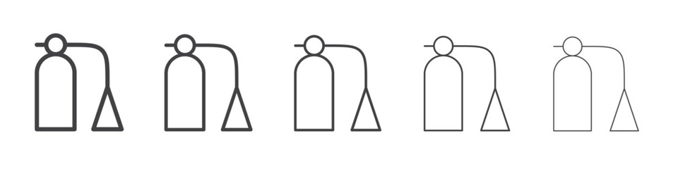 Fire extinguisher icon outline ilustration vector symbol