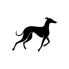 running greyhound silhouette vector illustration 