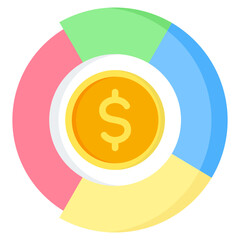 Fototapeta premium Market Share Icon