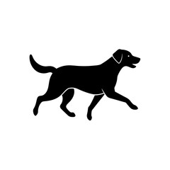 running labrador retriever silhouette vector 