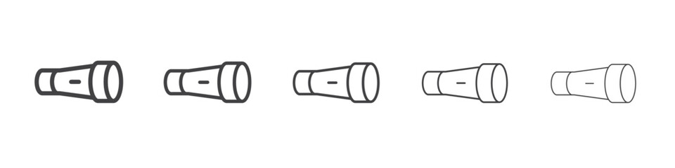 Flashlight icon outline ilustration vector symbol