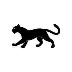 running puma silhouette vector illustration 