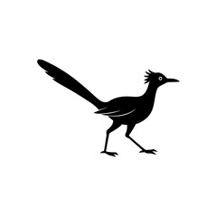 running roadrunner silhouette vector illustration .svg