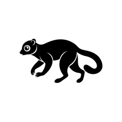 running slow loris silhouette vector illustration .svg