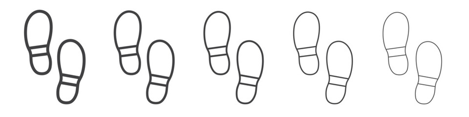 Footprints icon outline ilustration vector symbol