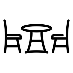 dining table Line Icon