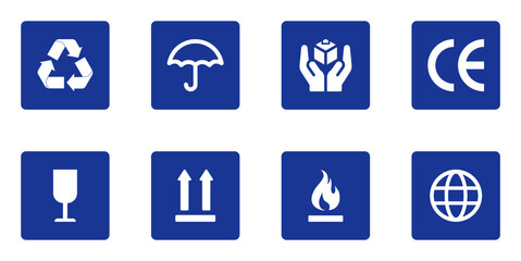 Handling and care vector symbols,Handling and care symbol icons on transparent background