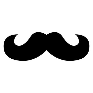 Logo peluquer&iacute;a. Icono silueta de bigote