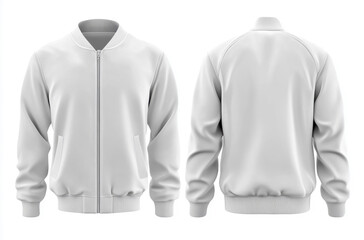 Stylish white bomber jacket design for casual wear