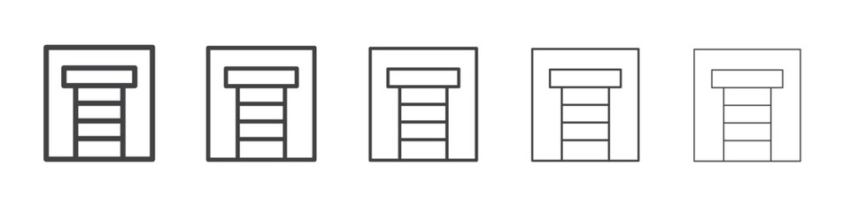 Garage icon outline ilustration vector symbol
