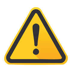 Minimalist Warning Sign Icon for Hazardous Area and Security Alerts

