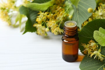 Essential oil with fragrant linden - beauty treatment