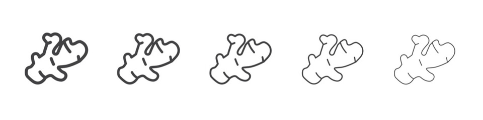 ginger icon outline ilustration vector symbol