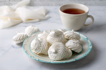 Homemade meringue dessert French dessert