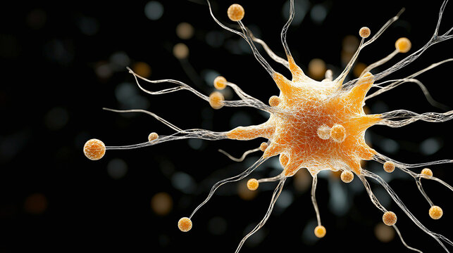 Cellular structure showing multiple cells within a larger cell under microscope observation