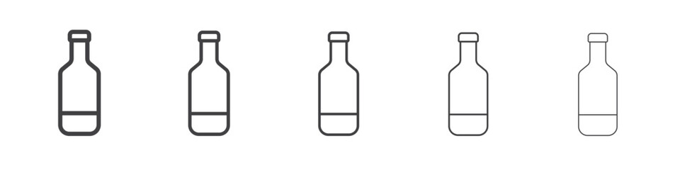 Glass bottle icon outline ilustration vector symbol