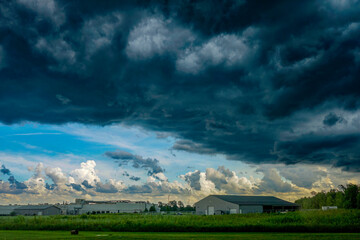 Storm clouds and sunsets over Illinois