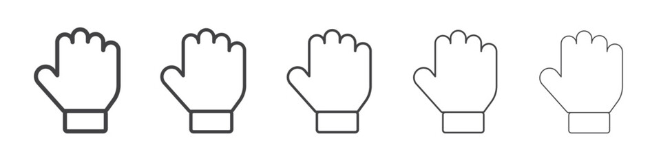 Glove icon outline ilustration vector symbol