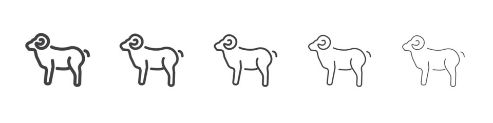 Goat icon outline ilustration vector symbol
