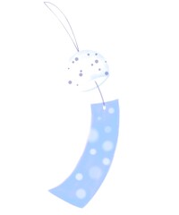 bおしゃれきれいリアルな風鈴の手書きイラスト