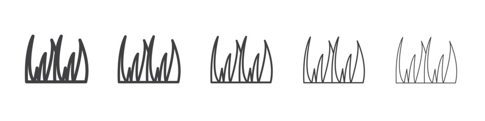 Grass icon outline ilustration vector symbol