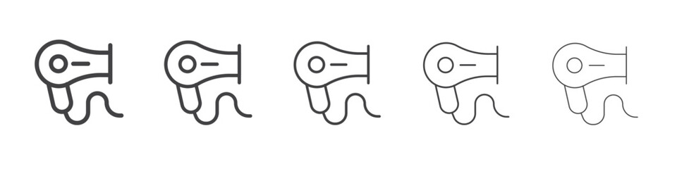 Hair dryer icon outline ilustration vector symbol