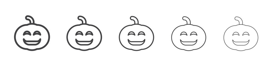 Halloween pumpkin icon outline ilustration vector symbol