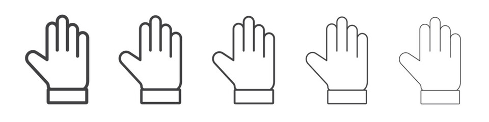 Obraz premium Hand icon outline ilustration vector symbol