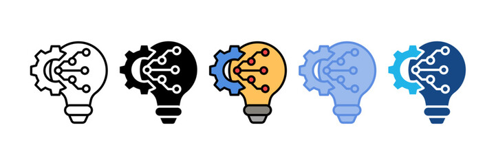 Digital Transformation Icon Element For Design