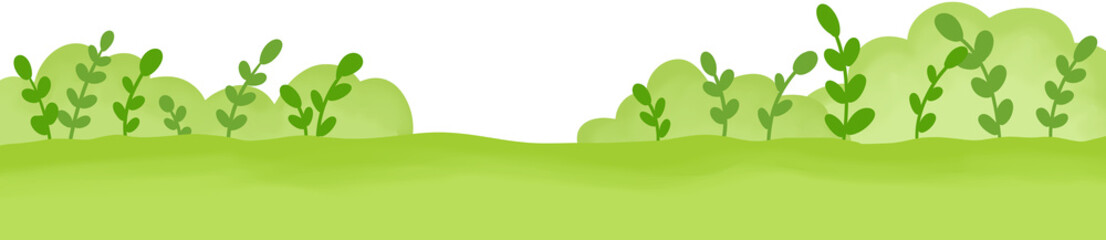 lawn illustration (잔디밭 일러스트)